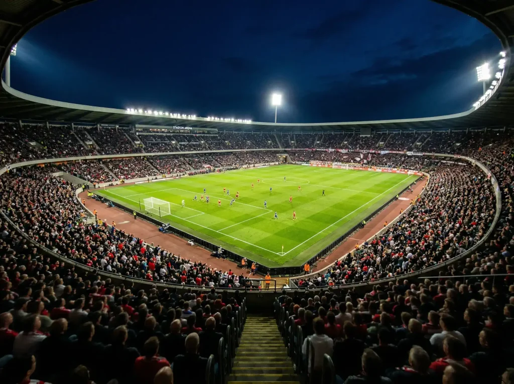Apostas ao vivo no futebol — adepto a acompanhar jogo em tempo real no telemóvel